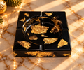 Black & Gold Square Ashtray