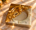 Silver & Gold Square Ashtray
