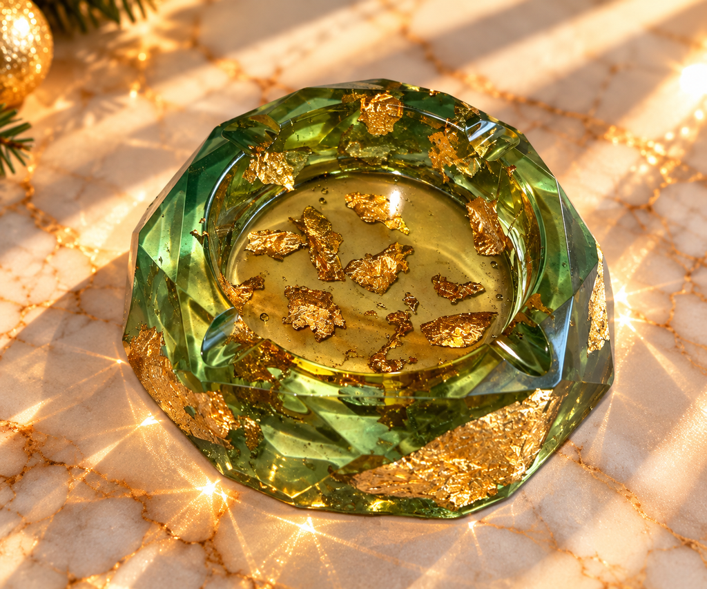 Blue Crystal Ashtray