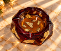 Brown Crystal Ashtray