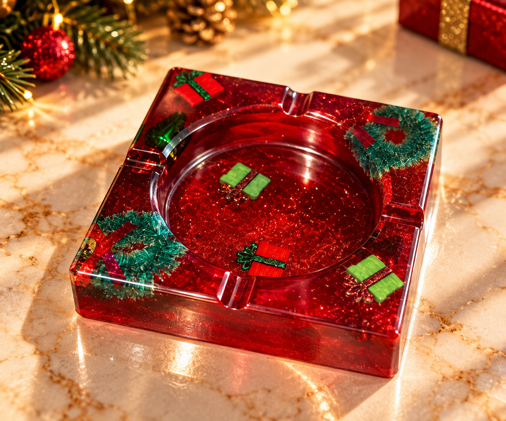 Christmas Ashtray Square