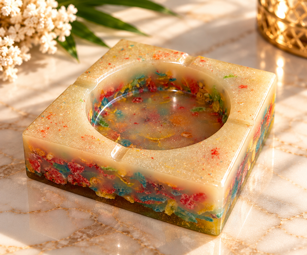 Fruity Pebbles Square Ashtray