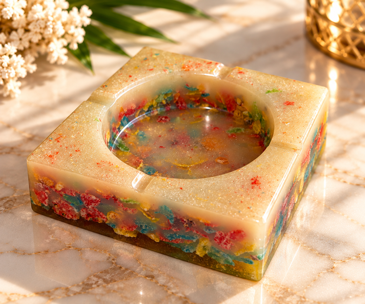 Fruity Pebbles Square Ashtray