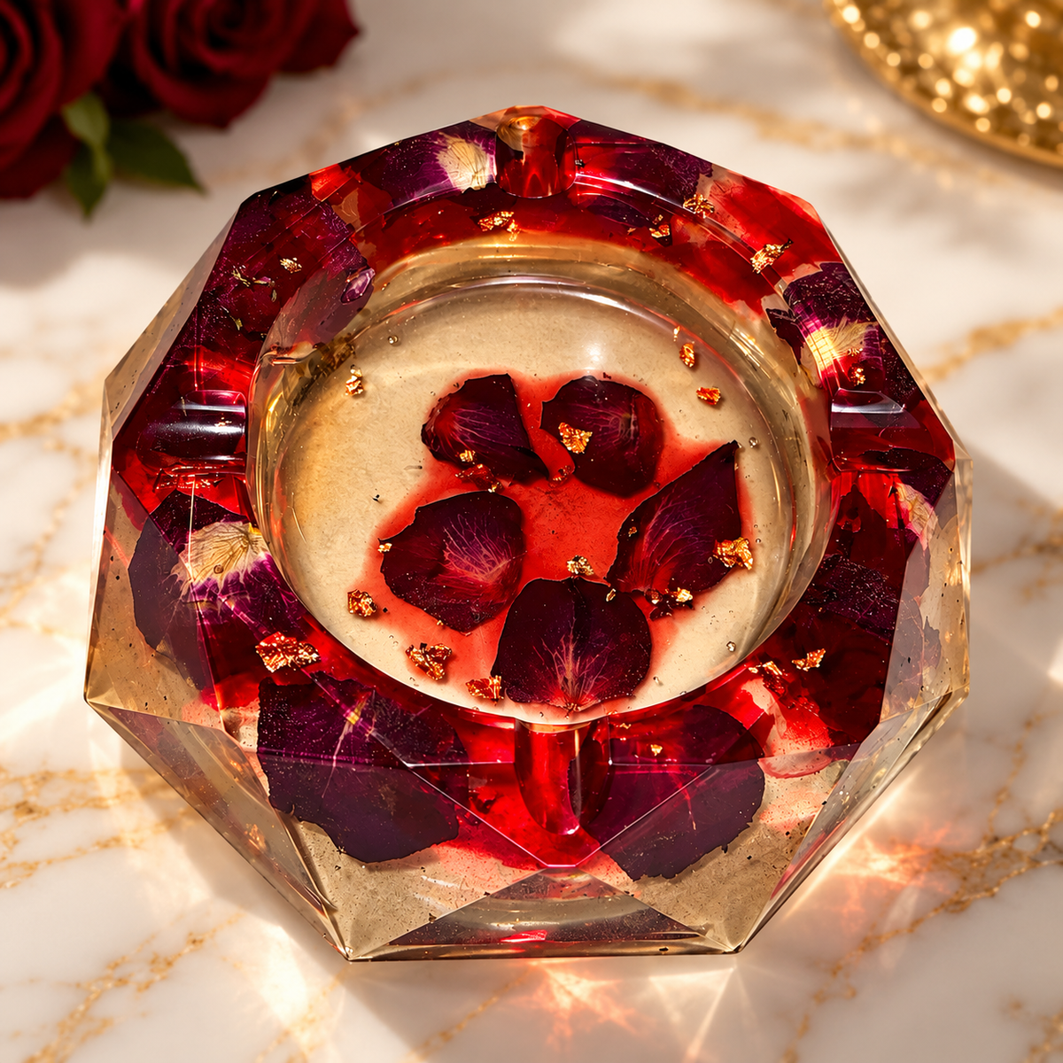 Rose Round Ashtray