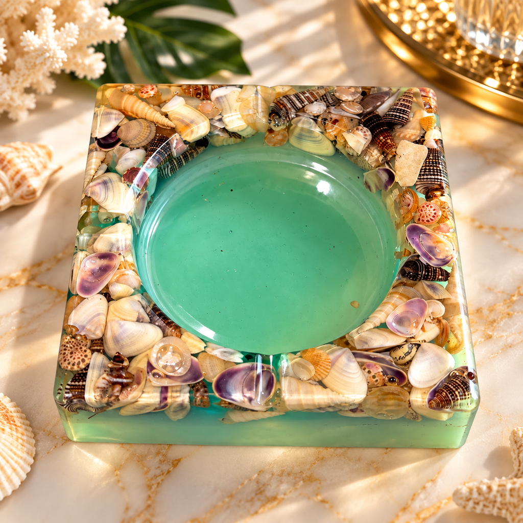 Seashell Square Ashtray