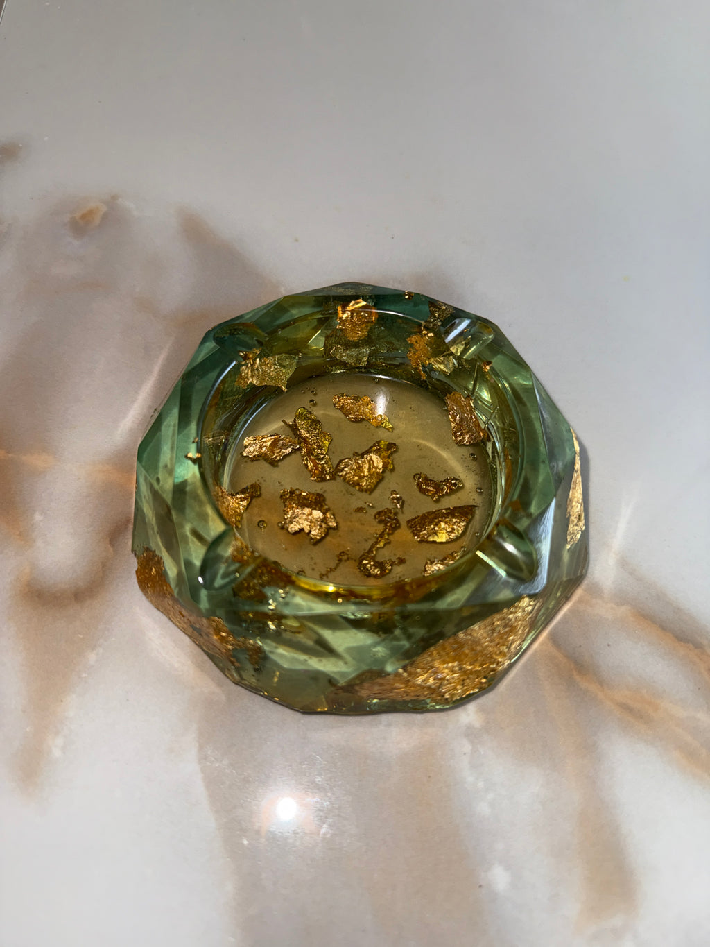 Blue Crystal Ashtray