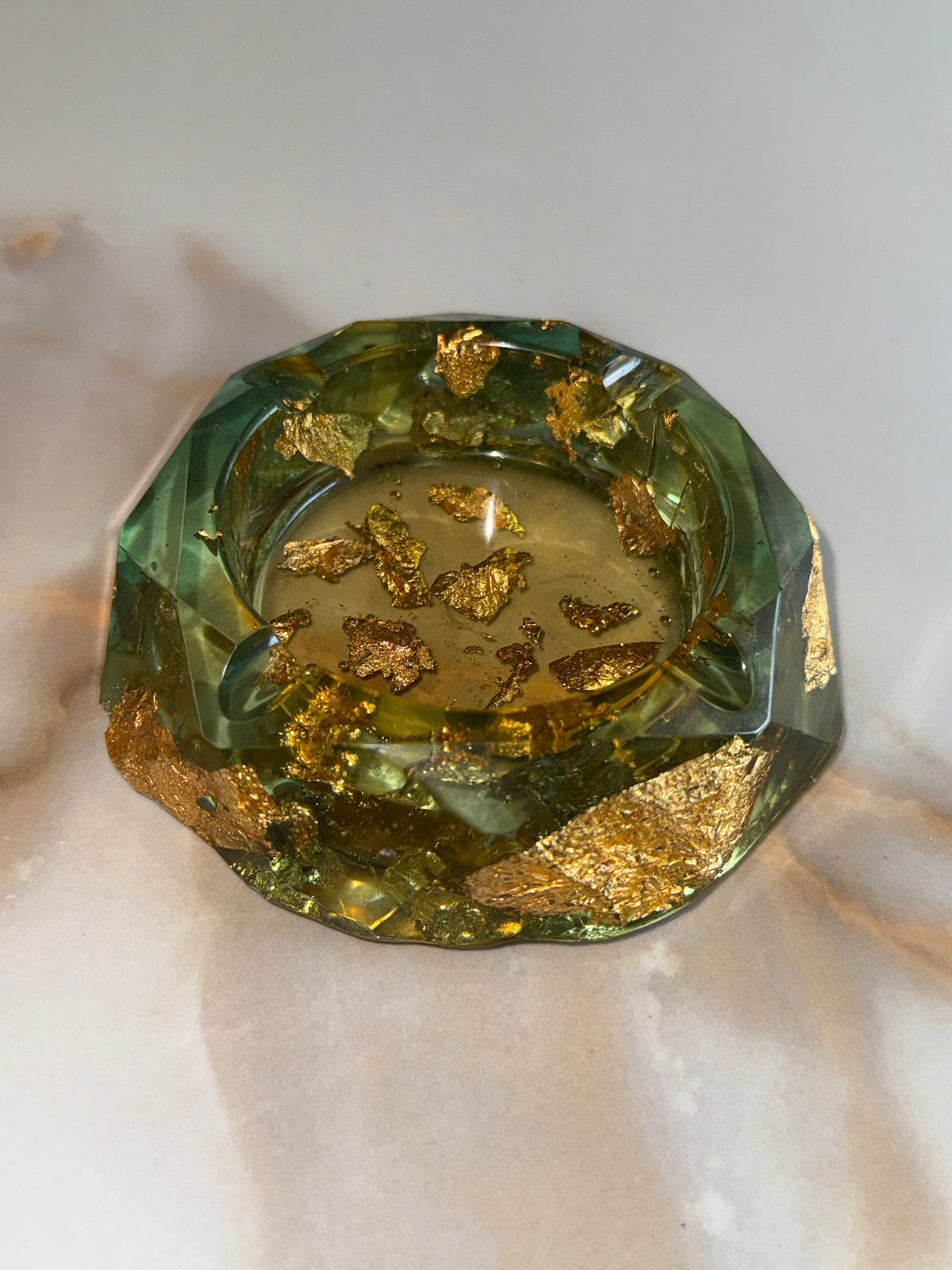 Blue Crystal Ashtray